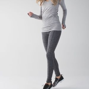 Lululemon Run: Turn Around Tight-Size 8-Heathered Black